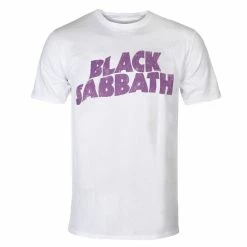 Men's T-shirt Black Sabbath - Logo - WHT - ROCK OFF
