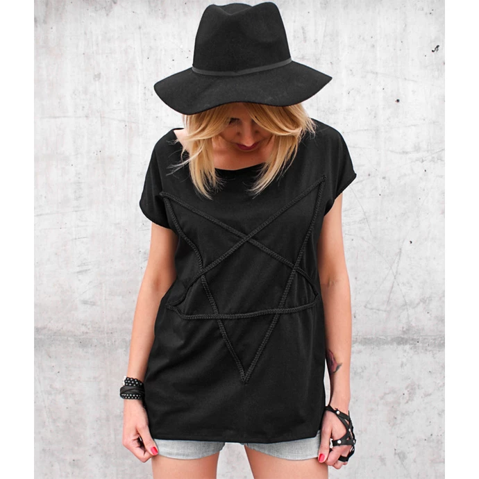 T-shirt Hardcore Women's - Pentagram - AMENOMEN