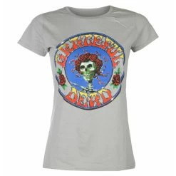 Women's T-shirt Grateful Dead - Bertha Circle Vintage Wash GREY - ROCK OFF