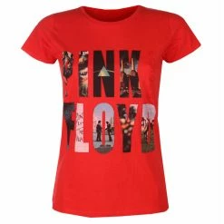 Women's T-shirt Pink Floyd - Echoes Album Montage RED - ROCK OFF