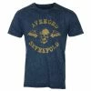 Men's T-shirt Avenged Sevenfold - Logo Snow Wash - NAVY - ROCK OFF