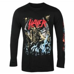 Men's T-shirt Long Sleeve Slayer - Airbrush Demon - Black - ROCK OFF