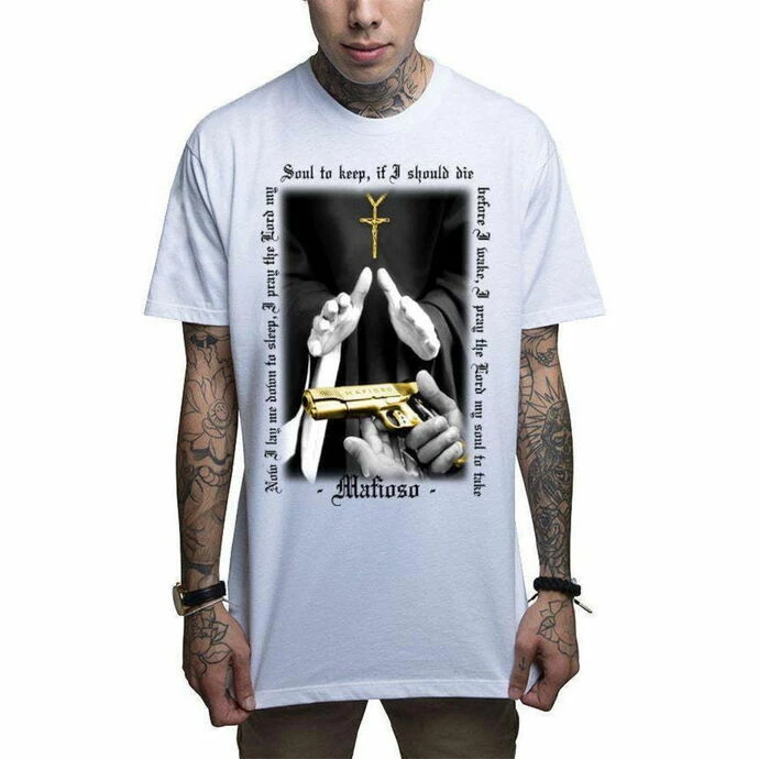 Men's T-shirt MAFIOSO - BAPTISM - WHT