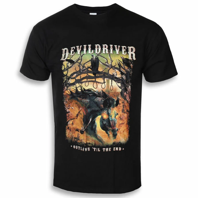 T-shirt Metal Men's Devildriver - Outlaws Til The End - NAPALM RECORDS