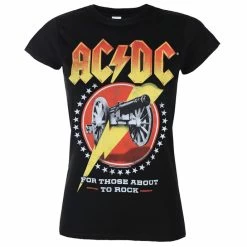 T-shirt Metal Women's AC-DC - For Those About To Rock - LOW FREQUENCY