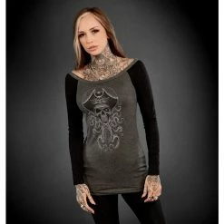 Women's T-shirt With Long Sleeves HYRAW - PIRATE
