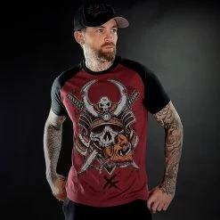 Men's T-shirt HYRAW - SAMOURAI - RED