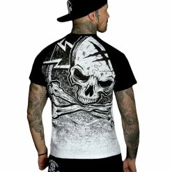 Men's T-shirt HYRAW - Graphic - RAGLAN BLAZON - WHITE