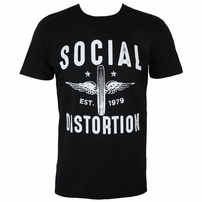 T-shirt Metal Men's Social Distortion - WINGED WHEEL - PLASTIC HEAD