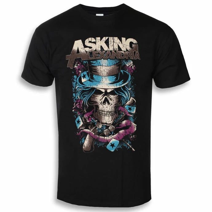 T-shirt Metal Men's Asking Alexandria - Hat Skull - ROCK OFF