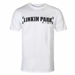 Men's T-shirt LINKIN PARK - BRACKET LOGO (WHITE) - PLASTIC HEAD