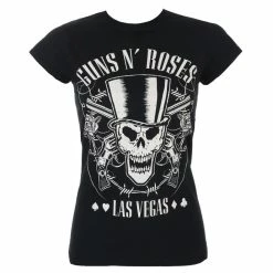 Women's T-shirt Guns N' Roses - Skull & Pistols - ROCK OFF