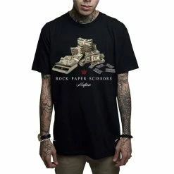 Men's T-shirt MAFIOSO - ROCK PAPER SCISSORS - BLK