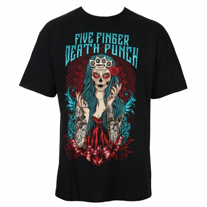 Men's T-shirt Five Finger Death Punch - Lady Muerta - Black - ROCK OFF