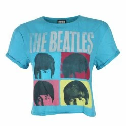 Women's T-shirt (top) THE BEATLES - HARD DAY'S NIGHT - TEAL PANTHER - AMPLIFIED