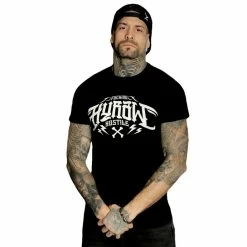 Men's T-shirt HYRAW - Graphic - Noir LOGO BLANC
