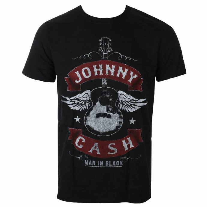 T-shirt Metal Men's Johnny Cash - Winged Guitar - ROCK OFF