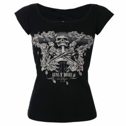 Women's T-shirt Guns N' Roses - Skeleton - Black - ROCK OFF