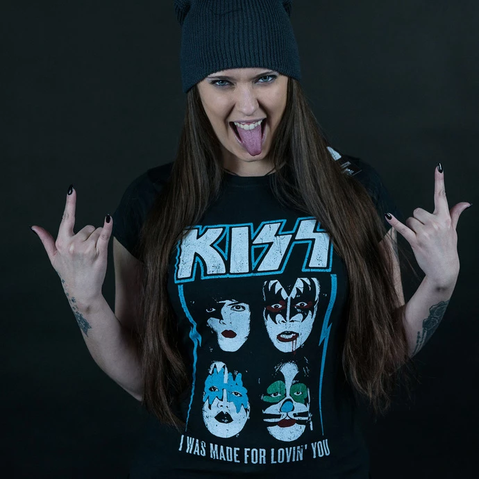 T-shirt Metal Women's Kiss - Made For Lovin' You - ROCK OFF - Image 2