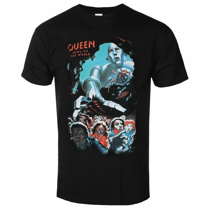 Men's T-shirt Queen - News Of The World - Vintage Black - ROCK OFF
